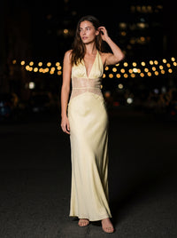 DINAH MAXI DRESS Lemon front