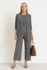 Valencia | Women's Open Front Cardigan Tank Wide Leg Set