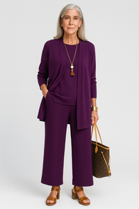 Valencia | Women's Open Front Cardigan Tank Wide Leg Set