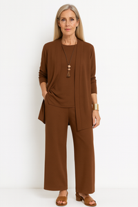 Valencia | Women's Open Front Cardigan Tank Wide Leg Set
