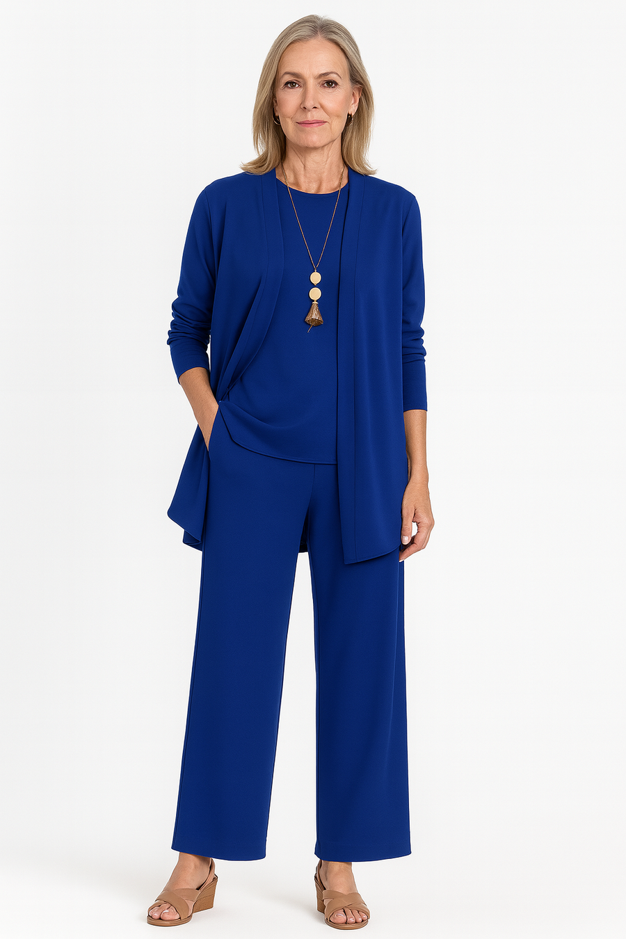 Valencia | Women's Open Front Cardigan Tank Wide Leg Set