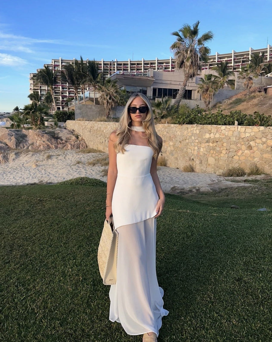 Valentina | Women's Strapless Asymmetric Maxi Dress