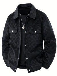 Valor | Men's Checkered Snap Button Trucker Jacket