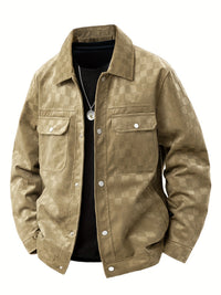 Valor | Men's Checkered Snap Button Trucker Jacket