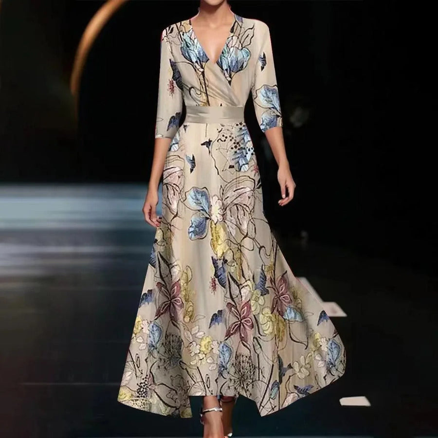 Angela - Chic Dress with Floral Print
