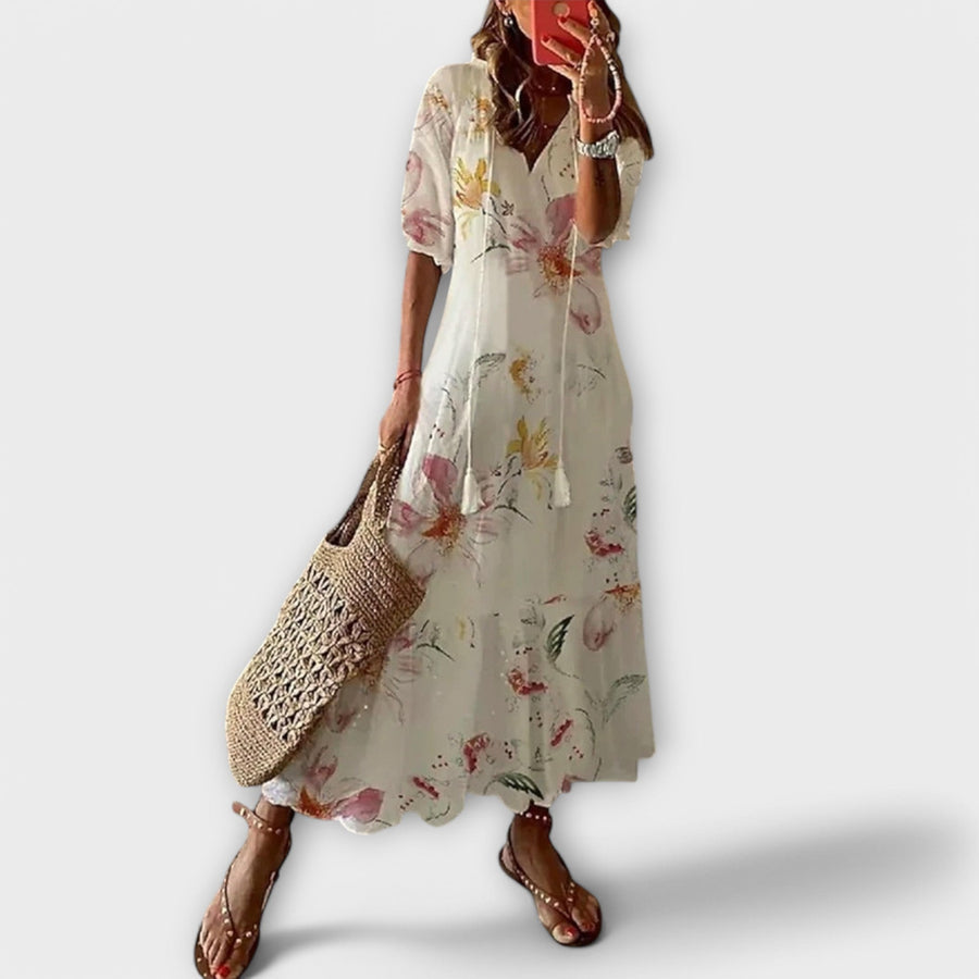 Savannah | Elegant Maxi Dress Beige