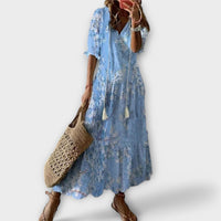 Savannah | Elegant Maxi Dress Light Blue