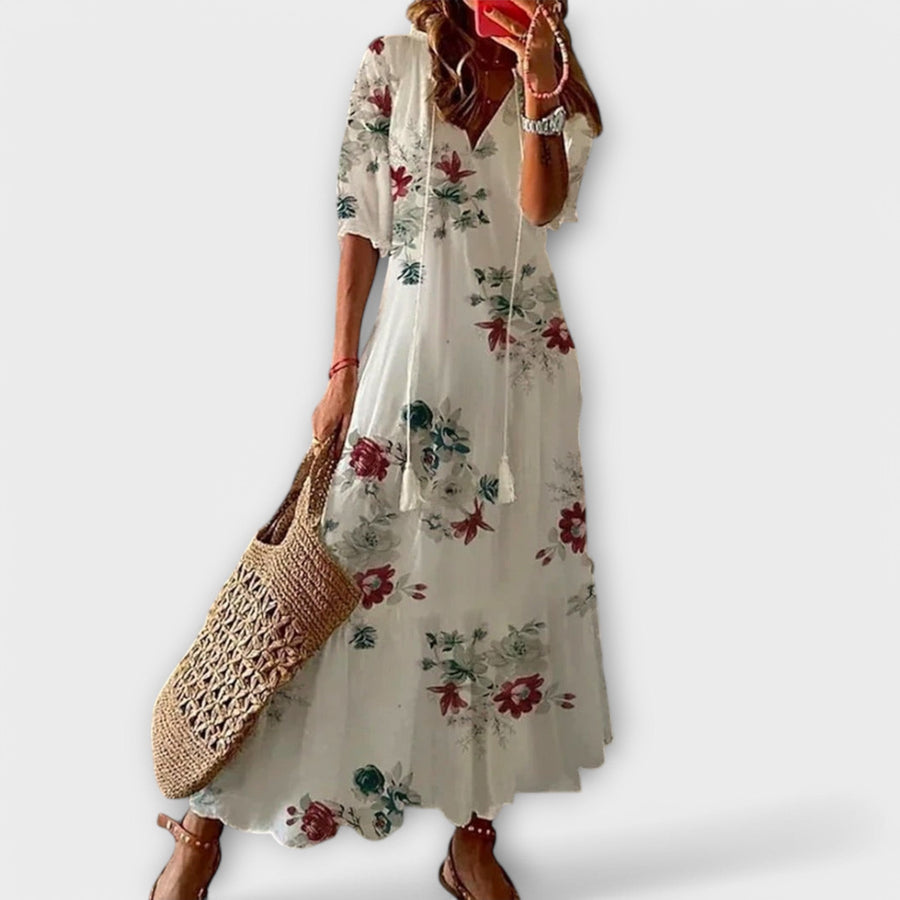 Savannah | Elegant Maxi Dress White