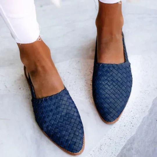 Lyn | Artisan Crafted Flat Sandals Blue
