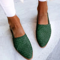 Lyn | Artisan Crafted Flat Sandals Green