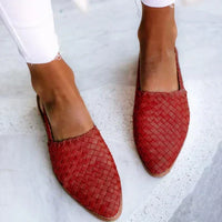 Lyn | Artisan Crafted Flat Sandals Red