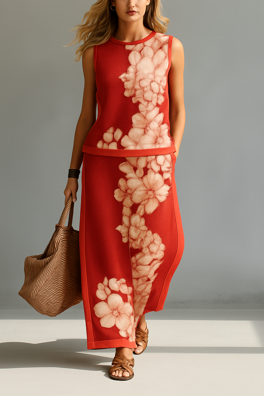 Rachele - Silk Floral Two-Piece Set