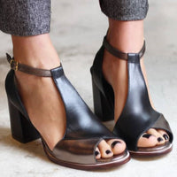 Vashti | Women's Peep Toe Block Heel Ankle Strap Sandal