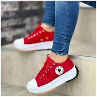 Imani – Platform Canvas Sneakers with Structured Sole