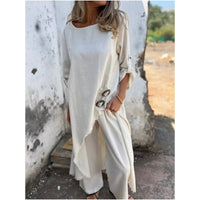 Veridiana | Women's Long Sleeve Round Neck Maxi Dress