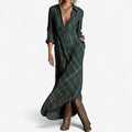 Verity | Women's Plaid Maxi Shirt Dress