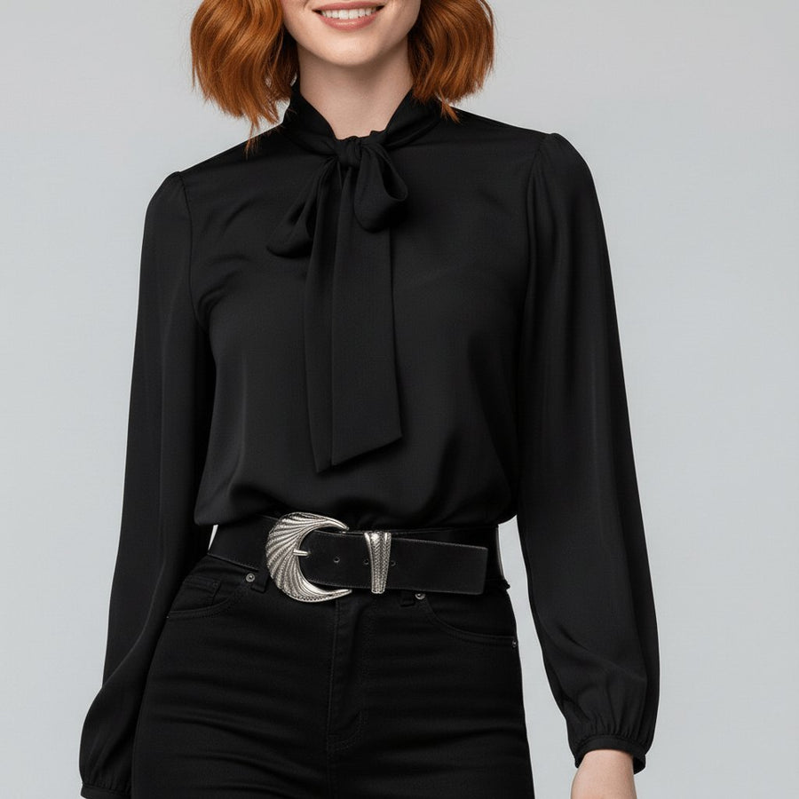 Verity | Women's Tie Neck Long Sleeve Blouse