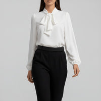 Verity | Women's Tie Neck Long Sleeve Blouse