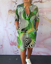 Veronica | Women's V-Neck Short Sleeve Mini Dress