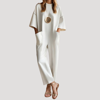 Vesna | Women's Wide Leg Round Neck Jumpsuit