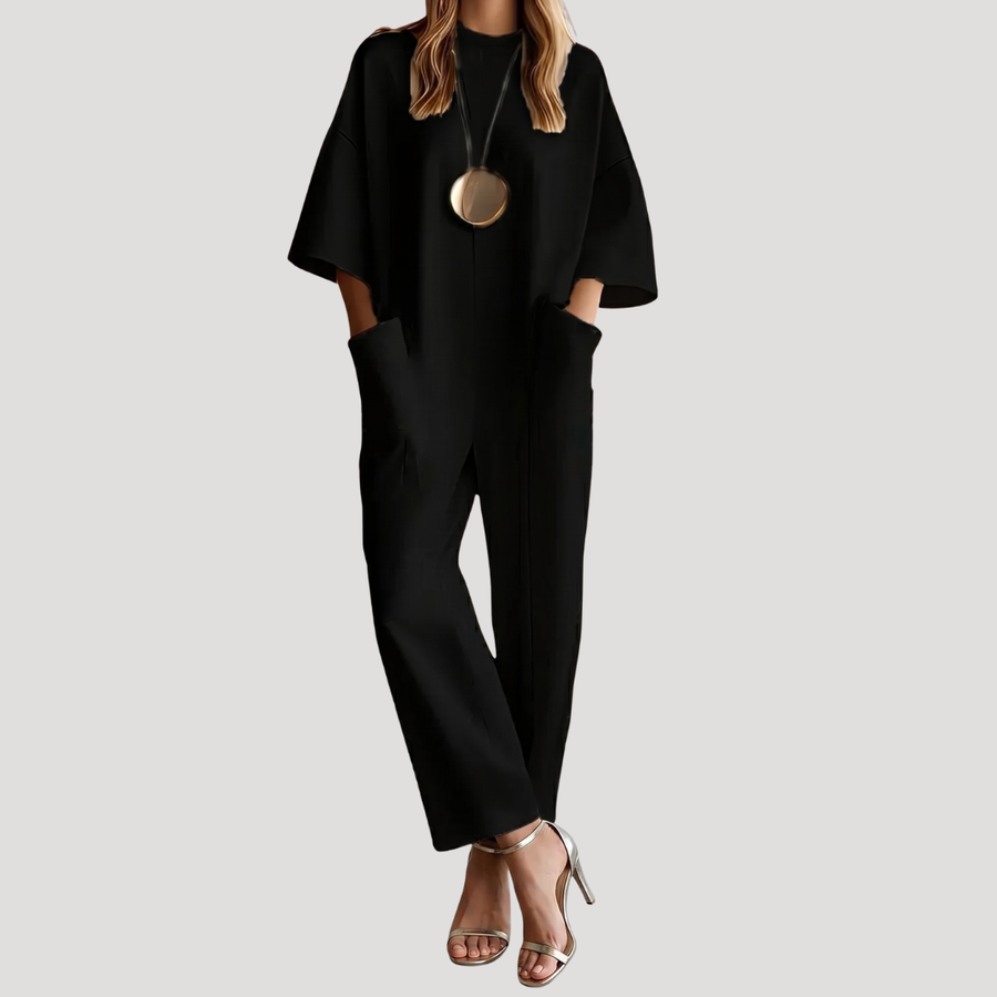 Vesna | Women's Wide Leg Round Neck Jumpsuit