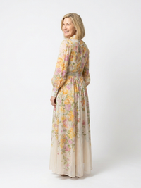 Nancy – Floral Sheer Long Sleeve Maxi Dress