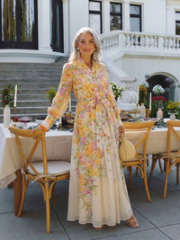 Nancy – Floral Sheer Long Sleeve Maxi Dress