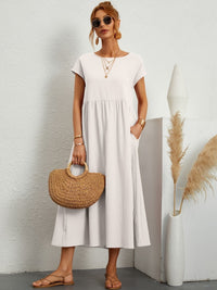 Vialette | Women's Short Sleeve Midi Dress