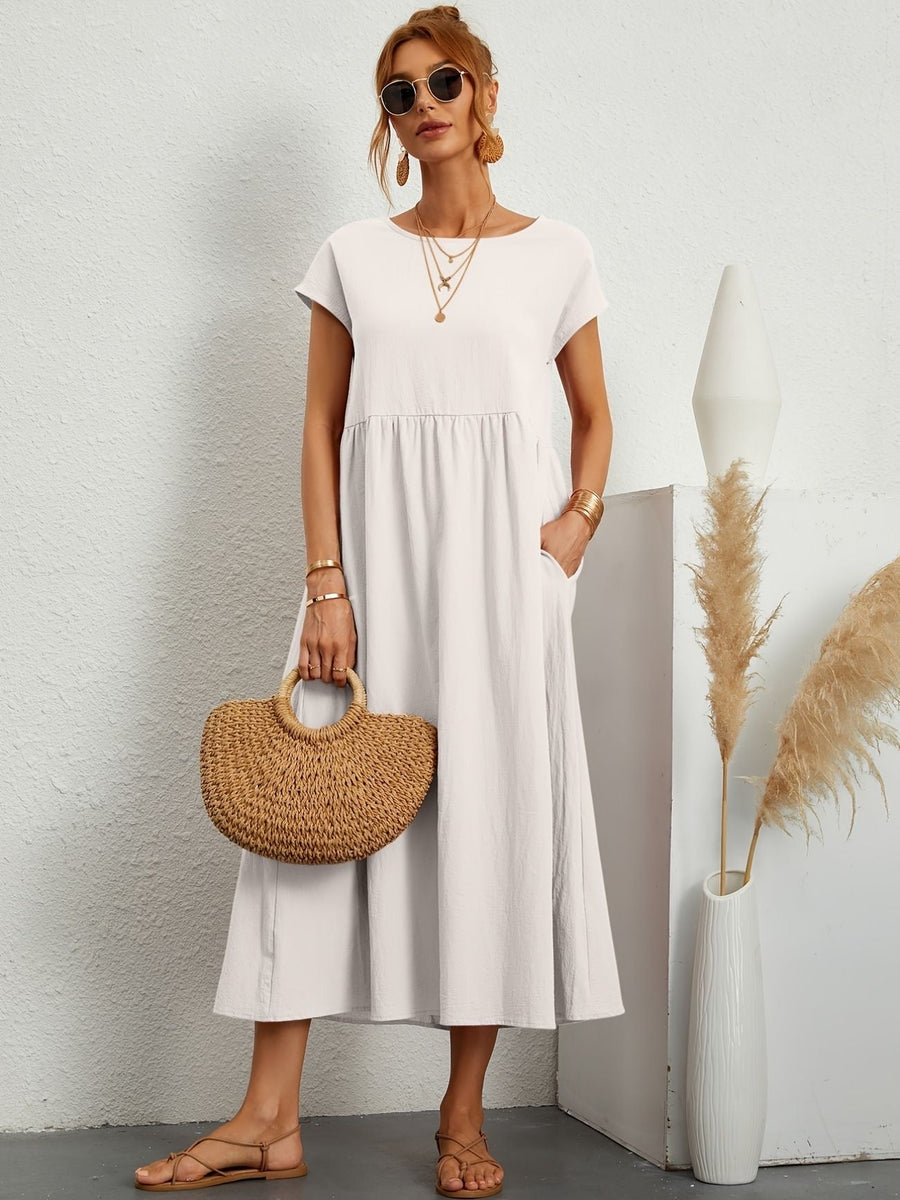 Vialette | Women's Short Sleeve Midi Dress