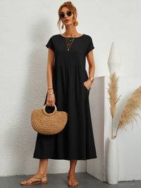 Vialette | Women's Short Sleeve Midi Dress