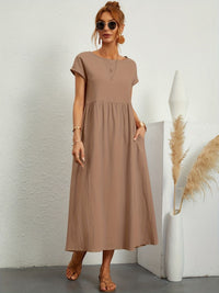 Vialette | Women's Short Sleeve Midi Dress