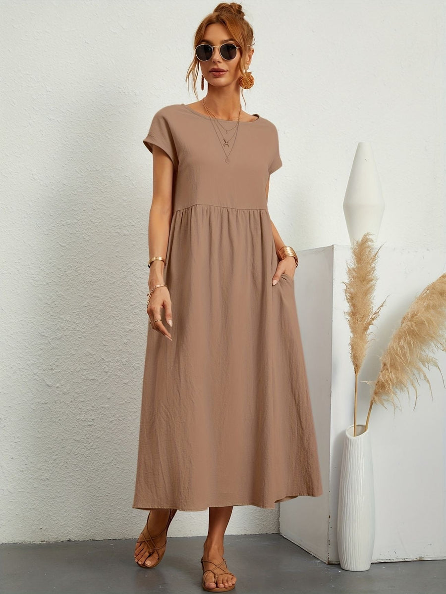 Vialette | Women's Short Sleeve Midi Dress