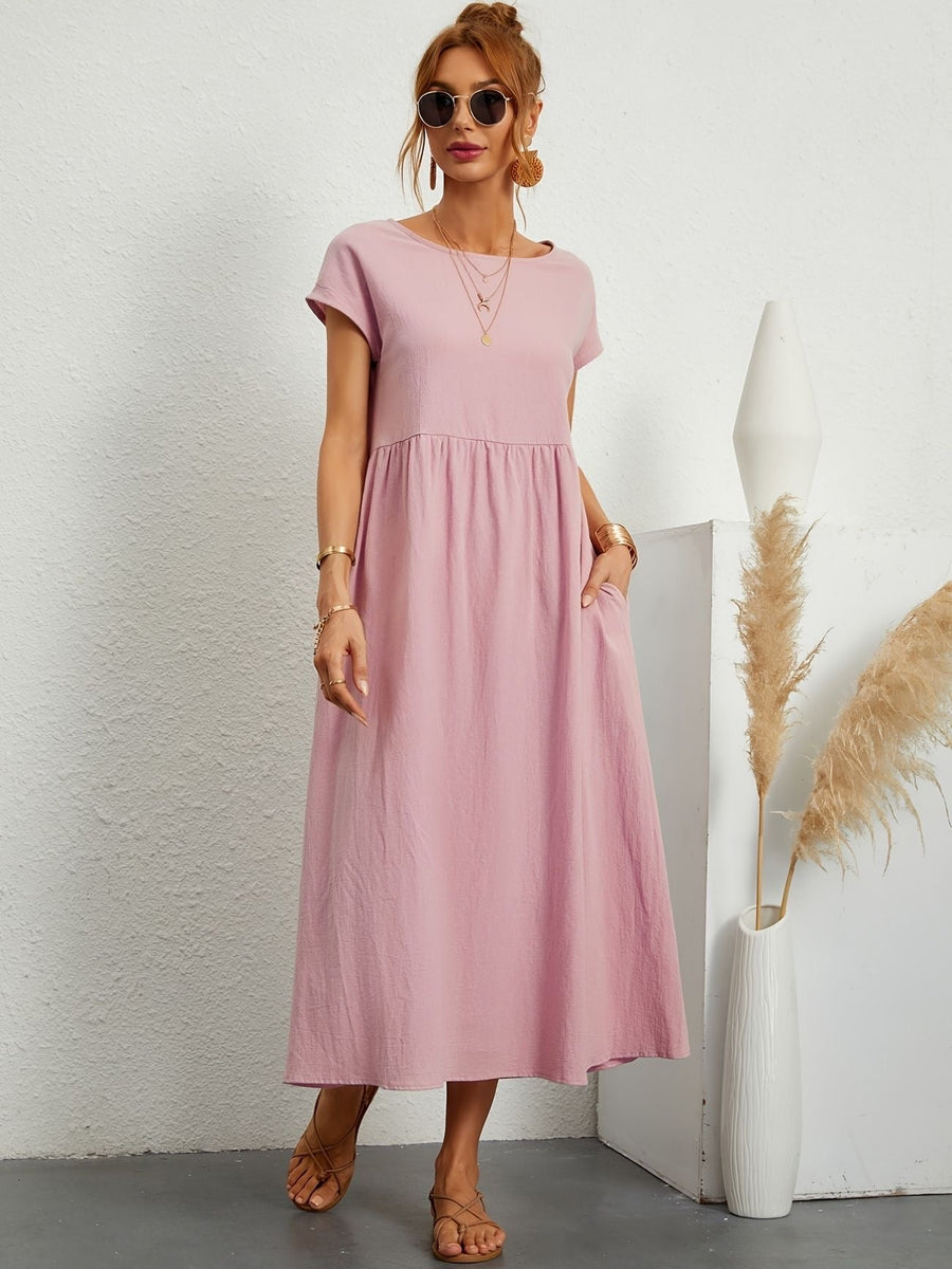 Vialette | Women's Short Sleeve Midi Dress