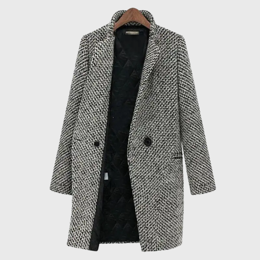 Viviana | Women's Houndstooth Double Breasted Coat