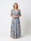 Lilia – Floral Wrap V-Neck Maxi Dress