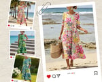 Aurora – Watercolour Floral Midi Dress