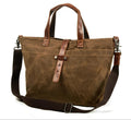 Aiden | Waxed Canvas Leather-Trim Weather-Resistant Tote Bag