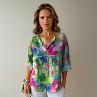 Finley Floral 3/4 Top