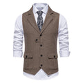 Weston | Men's Herringbone Notch Lapel Suit Vest