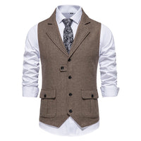 Weston | Men's Herringbone Notch Lapel Suit Vest