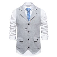Weston | Men's Herringbone Notch Lapel Suit Vest