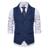Weston | Men's Herringbone Notch Lapel Suit Vest