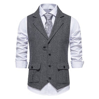Weston | Men's Herringbone Notch Lapel Suit Vest