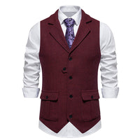 Weston | Men's Herringbone Notch Lapel Suit Vest