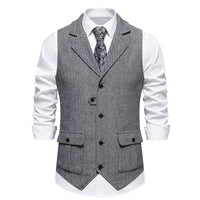 Weston | Men's Herringbone Notch Lapel Suit Vest