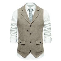 Weston | Men's Herringbone Notch Lapel Suit Vest