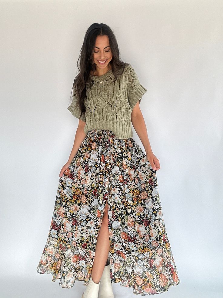 Whispering Meadow Maxi Skirt Medium