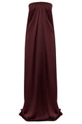Wine Bustier Draped Gown Elderberry Uk8