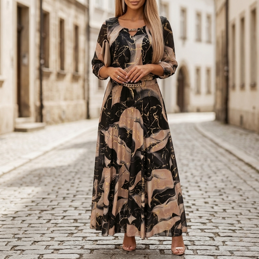 Isolde V Neck Maxi Dress Multicolor