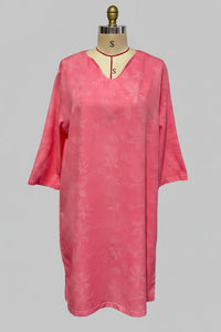 Penelope | Women's Black Floral Lace V-Neck Evening Gown Midi Dress Pink